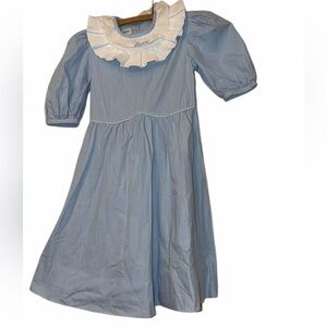 VTG Casero’s Pink Dress Sz 7 USA Texas Victorian Puff Sleeve Ruffle Neck Party